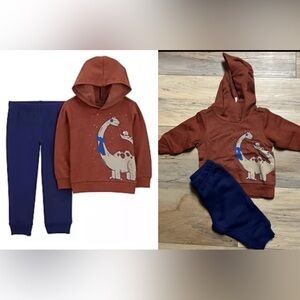 *NWT*  Carters - Size 3 Months - Dinosaur - Hoodie Pant Set! Super Cute MSRP $30